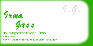 irma gass business card